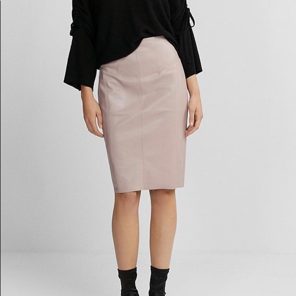 🆕 Express Faux Leather Pencil Skirt w/split NWT